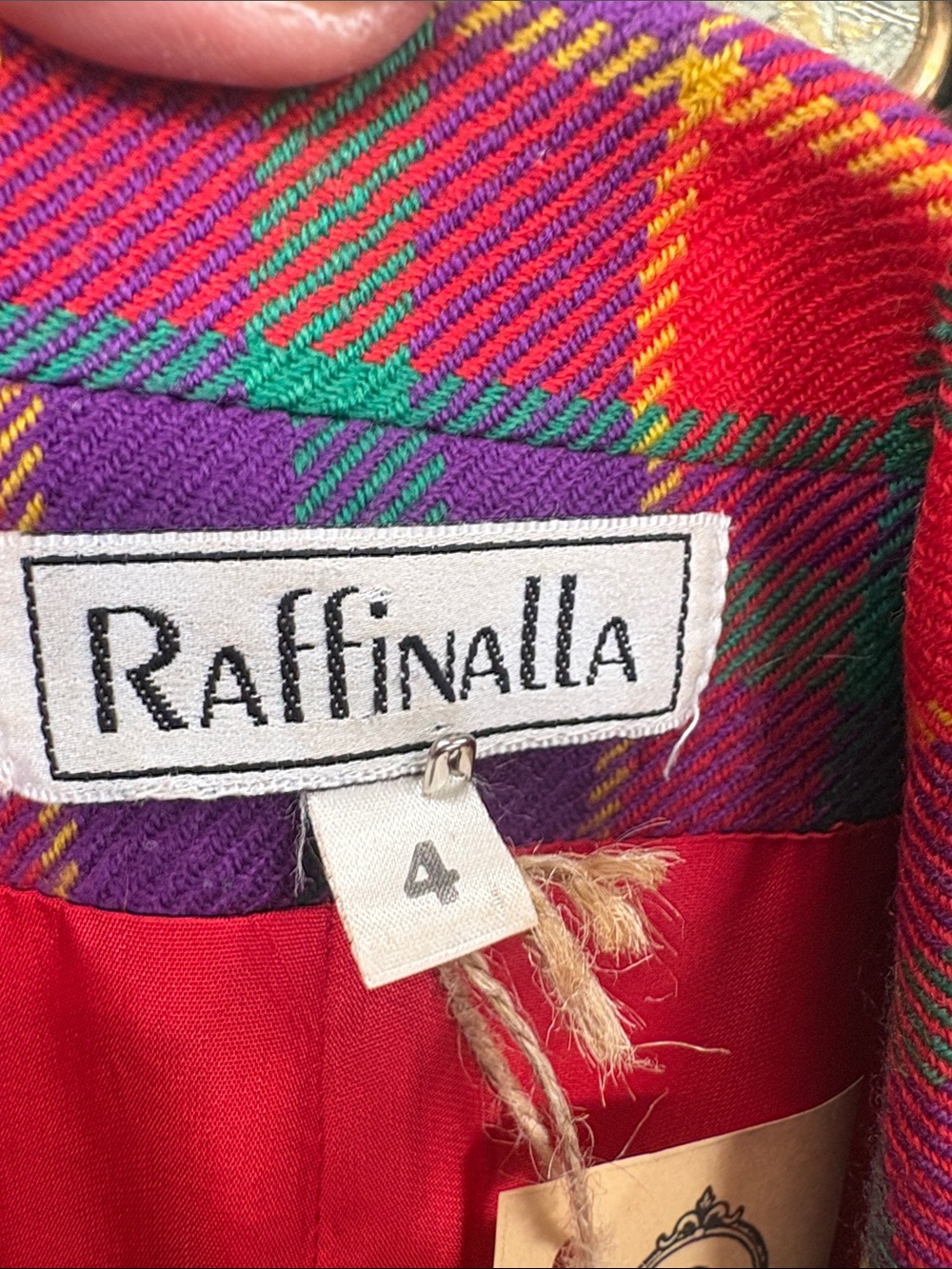 Vintage Raffinalla Wool Plaid Blazer - Picture 10 of 12